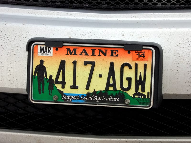 maine farm license plate