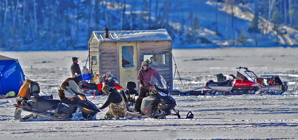 maine lake ice fishing