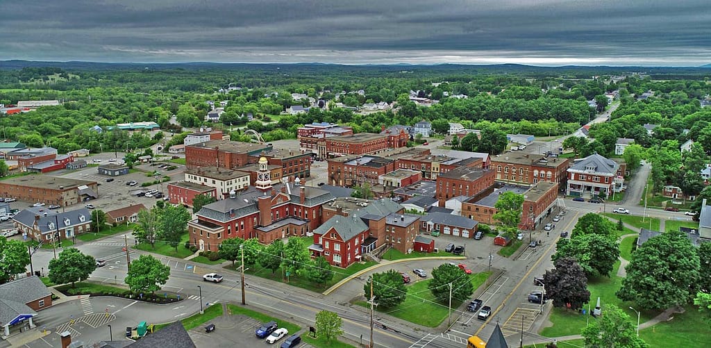 houlton maine aerial town photo