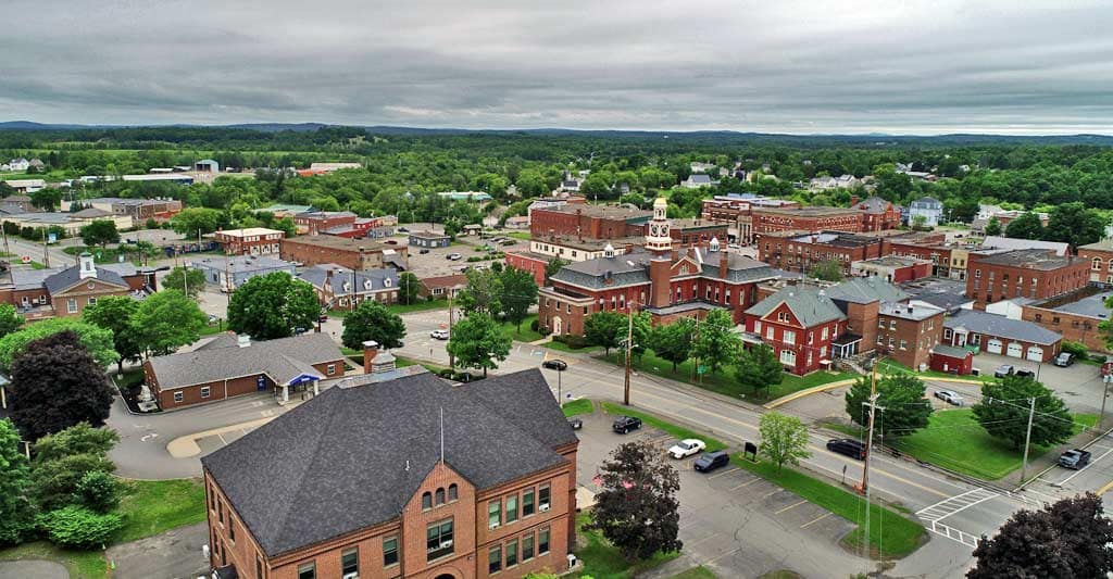 houlton maine aerial downtown