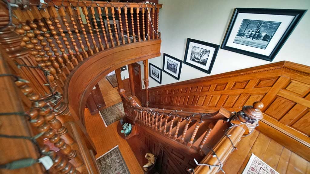 grand center staircase maine house