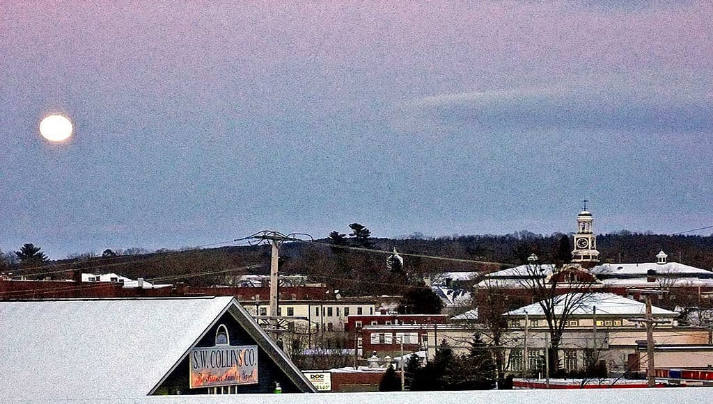 houlton maine with moon