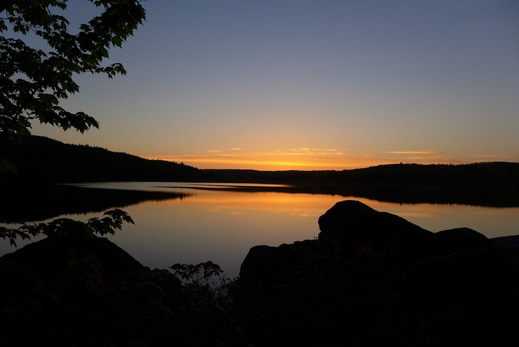 Maine Lake Sunset Photo