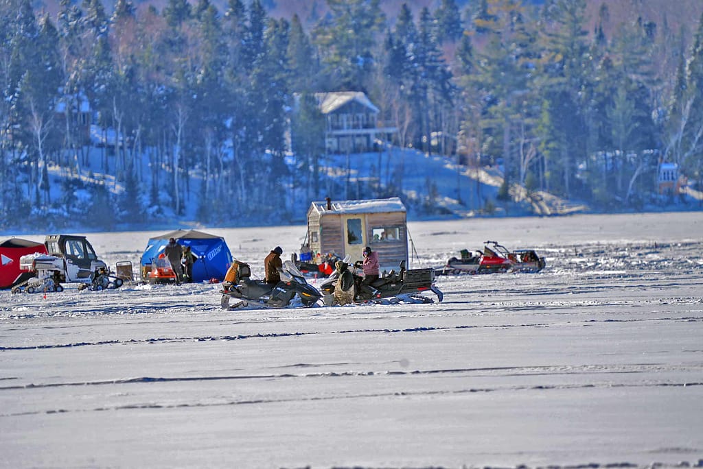 maine lake ice fishing