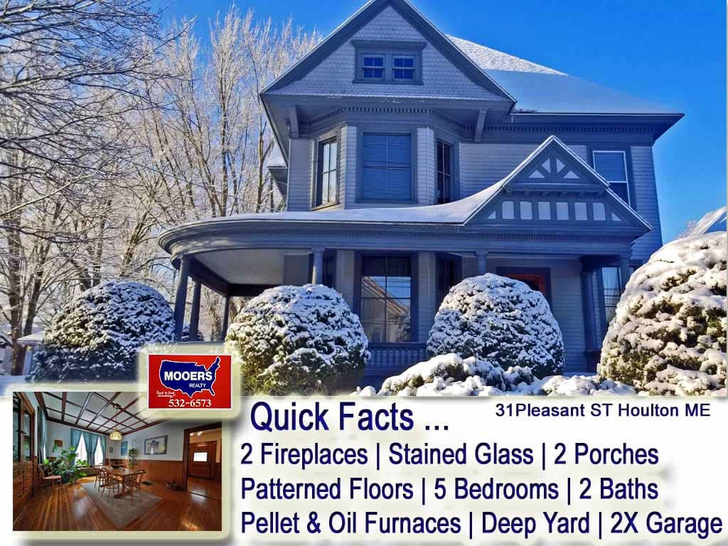 For Sale Victorian Home 31 Pleasant Street, Houlton, Maine