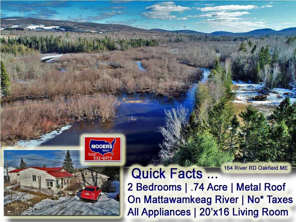 For sale 164 River Road, Oakfield, Maine