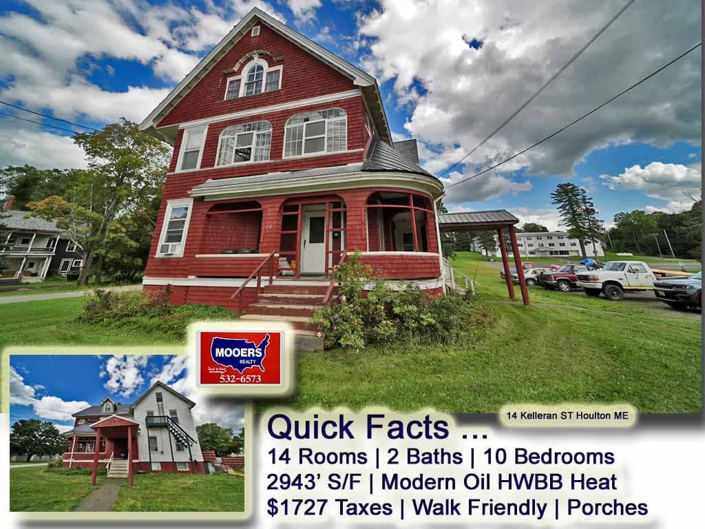 For Sale Victorian Home 14 Kelleran Street, Houlton, Maine