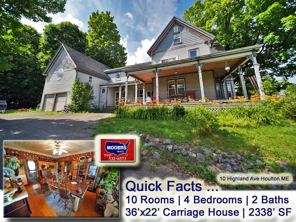 For Sale Victorian Home 10 Highland Avenue, Houlton, Maine