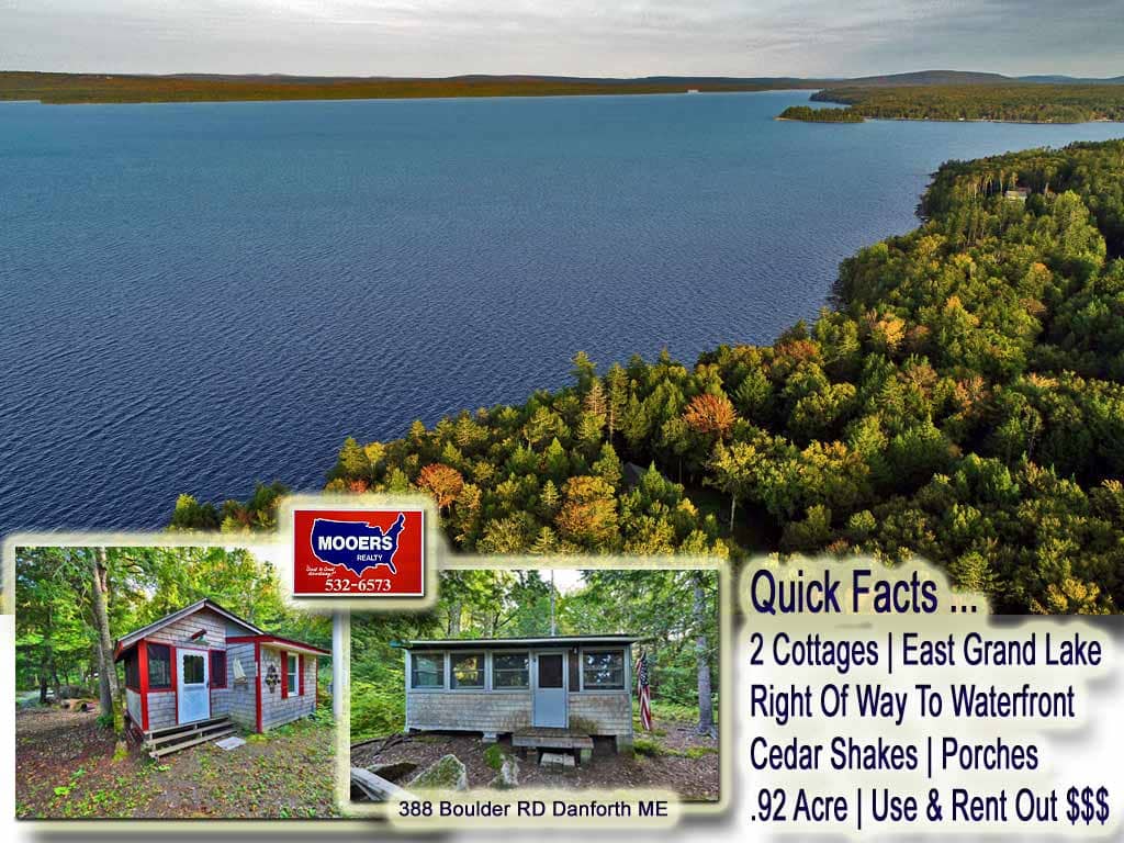 For Sale Lake Front 388 Boulder Road, Danforth, Maine