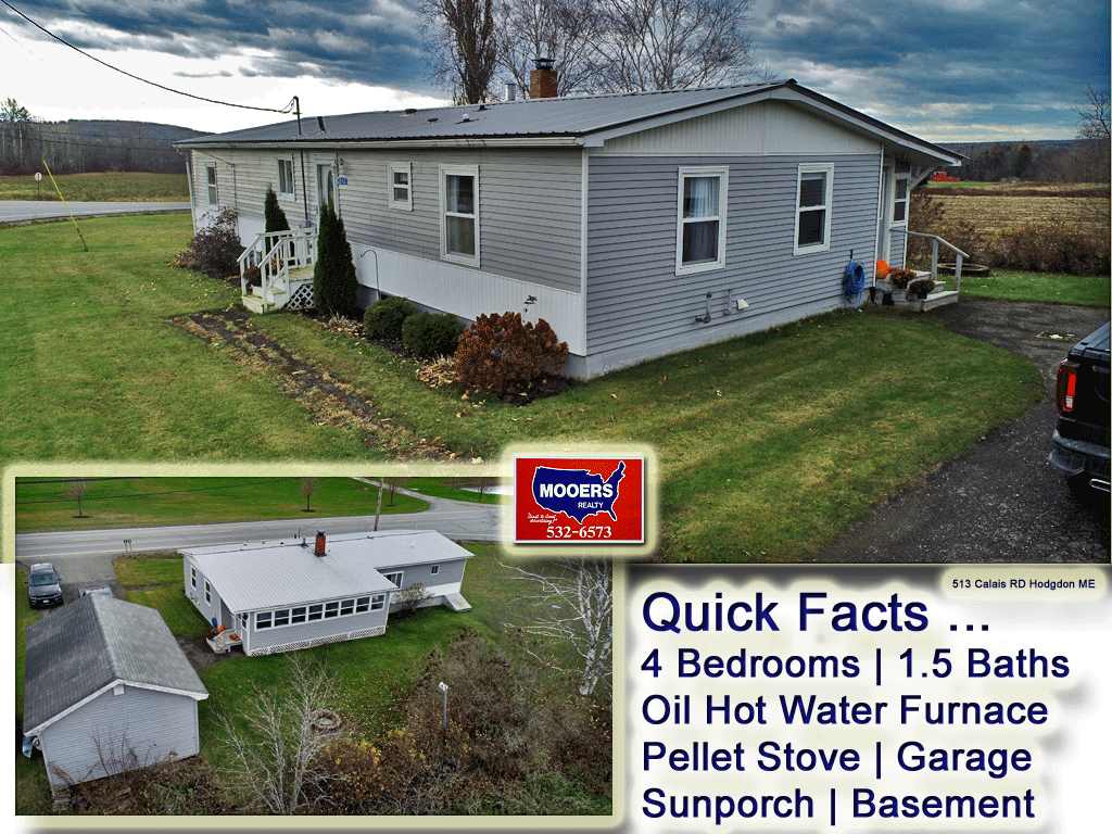 For Sale 513 Calais Road, Hodgdon, Maine