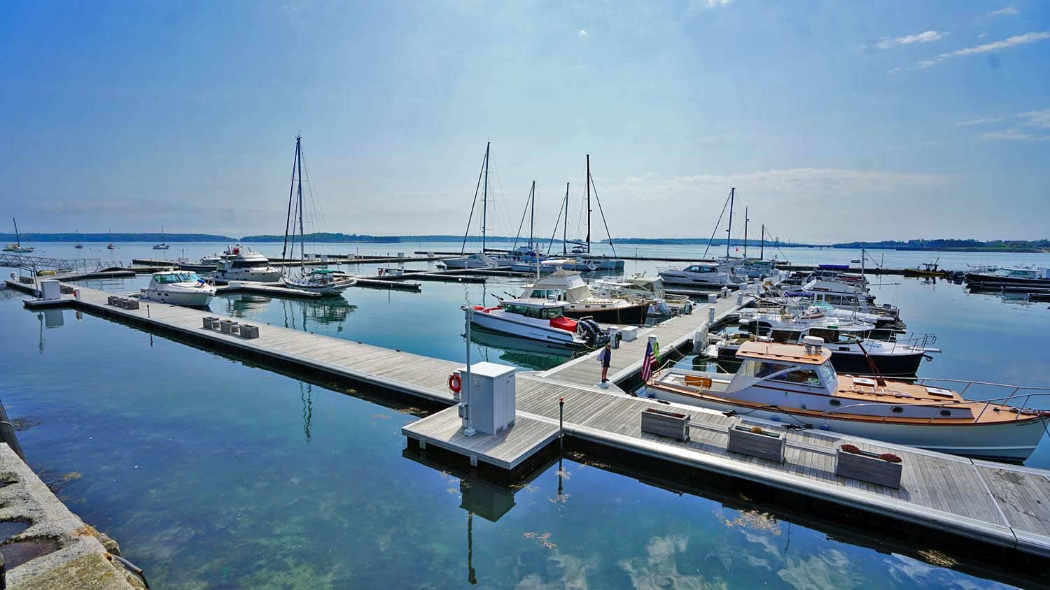 boats in a Maine harbor