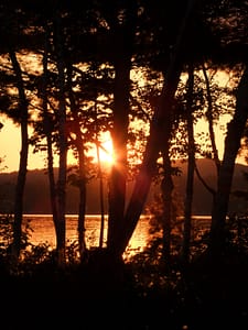 Maine Sunset On Lake