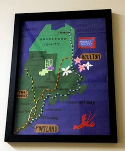 Home Made Maine Map.