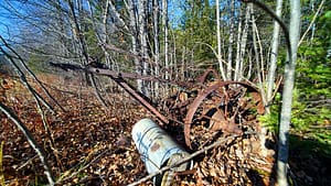 Old farm equipment in maine