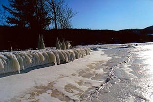 Add Some Drews Lake Water, A Stiff Northern Maine Wind..And Natural Ice Sculptures.