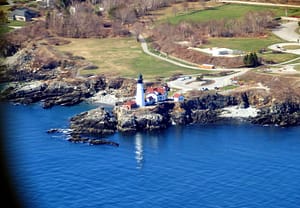 maine aerial views portland head light