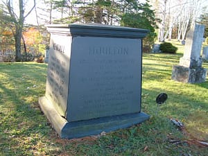 High On A Hill In Evergreen Cemetary In Houlton Maine, The Grave Of Joseph Houlton.
