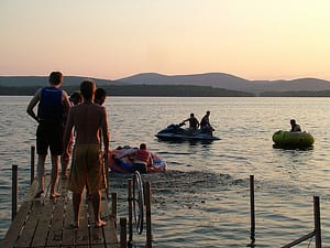 Enjoying The Tail End Of Another Incredible Day On A Maine Lake.