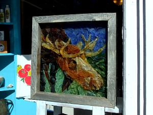 Stained Glass Maine Moose.
