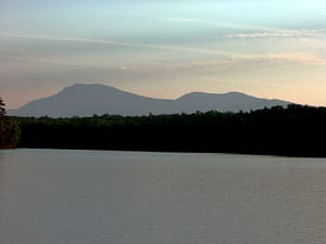 Maine's Mt Katahdin Over Shin Pond.