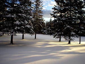 maine outdoor winter scene