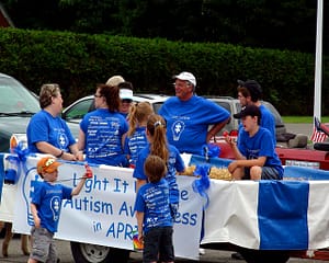 small maine town parade float photo