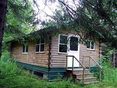 maine log cabin photo