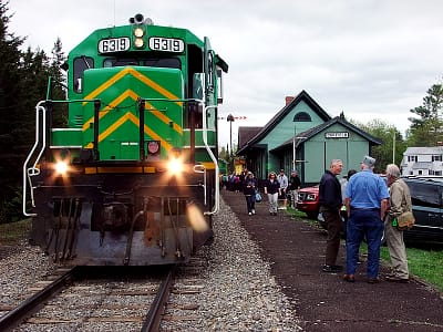 oakfield me railroad train photo