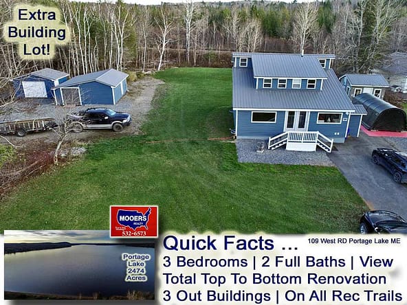 For Sale 109 West Road, Portage Lake, Maine