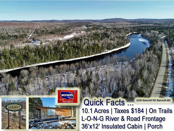 For Sale Cabin with 10 acres, 2236 Bancroft Road, Bancroft, ME