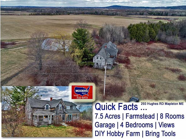 For Sale Farm and Land, 293 Hughes Road, Mapleton, Maine