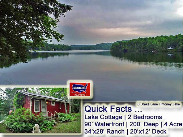 For Sale Waterfront Cottage 8 Drake Lane, Oakfield, Maine