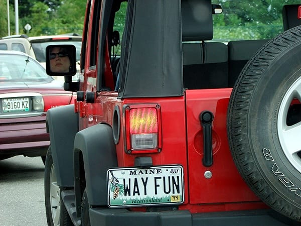 jeep way fun license plate