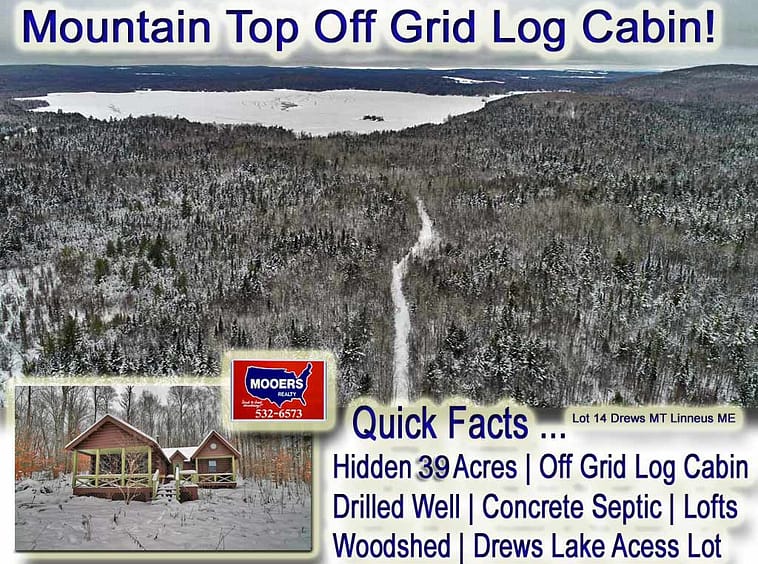 off grid log cabin