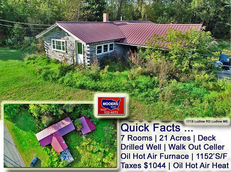 For Sale 1719 Ludlow Road, Ludlow, Maine