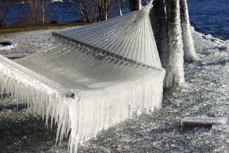 lake ice hammock photo