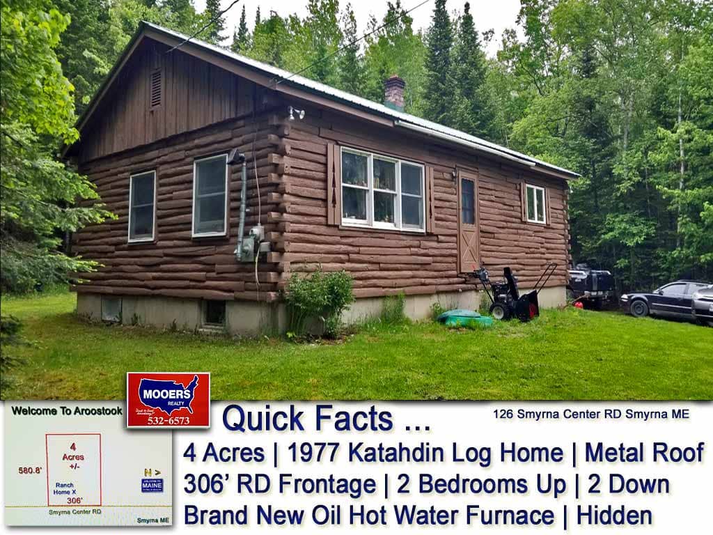 log home for sale in maine